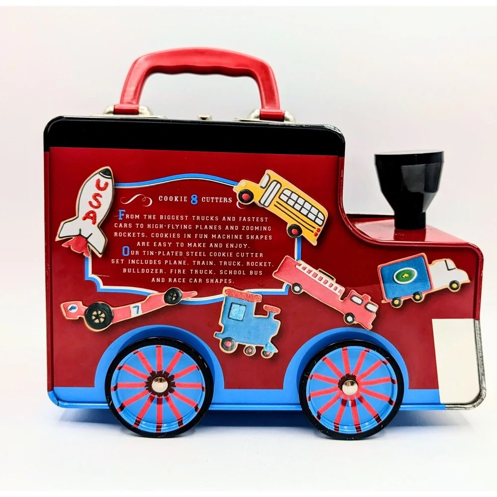 Williams-Sonoma Wheels Wings & Other Great Things 8pc Cookie Cutter Set Tin